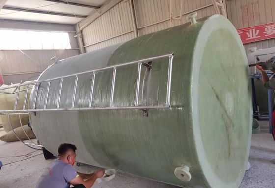1800x6050 FRP 貯蔵タンク 排水バルブ,腐食耐性 FRP 化学タンク
