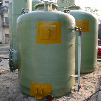 FRP産業用化学物料貯蔵タンク 適量容量 フラットボトムFRP垂直タンク
