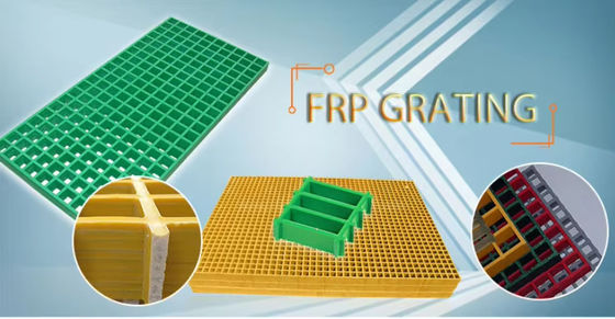 GRP FRP メッシュグリッティング 重用,ガラス繊維床グリッティング 耐腐食性