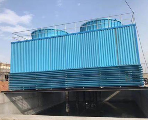 逆流/横流型 FRP 冷却塔 100-1000 トン 低ノイズ 防腐