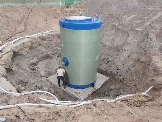 水の持ち上げと下水処理のためのFRPプリファブリック潜水ポンプステーション